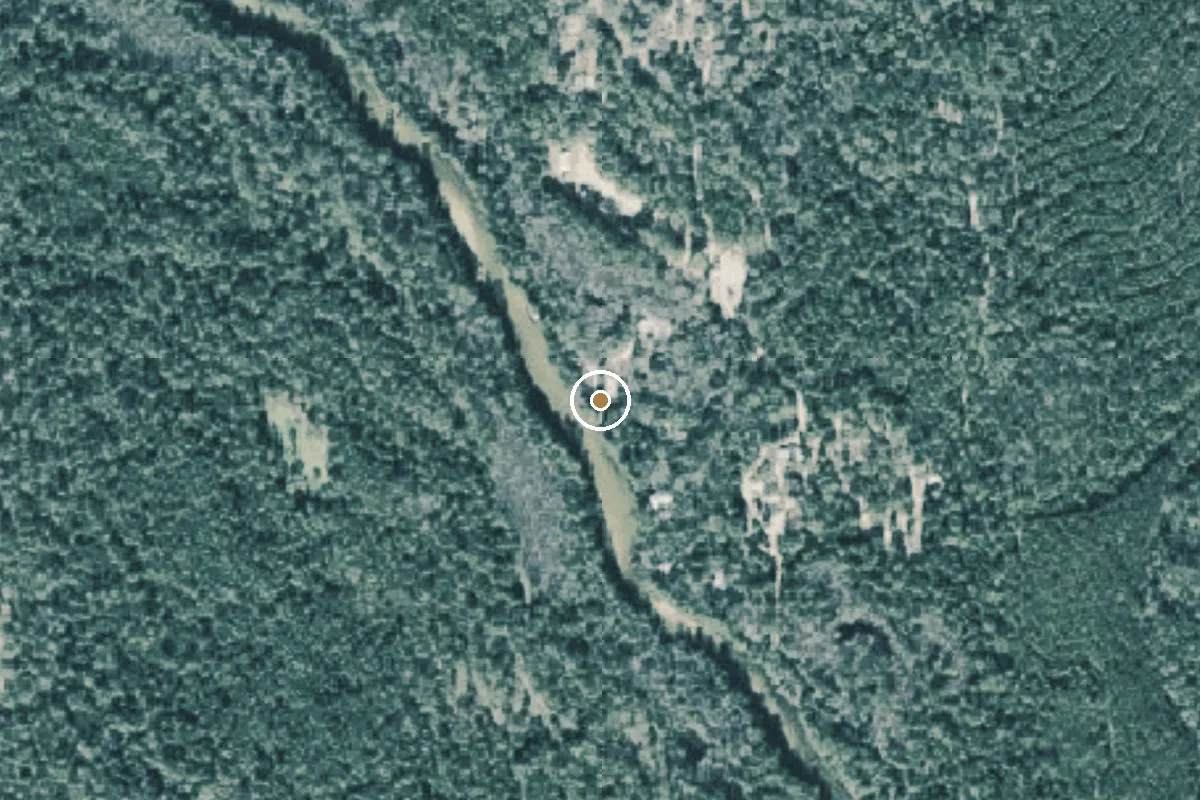Aerial view of Adventures Unlimited Outdoor Center (Canoe rental, shuttle, camping)