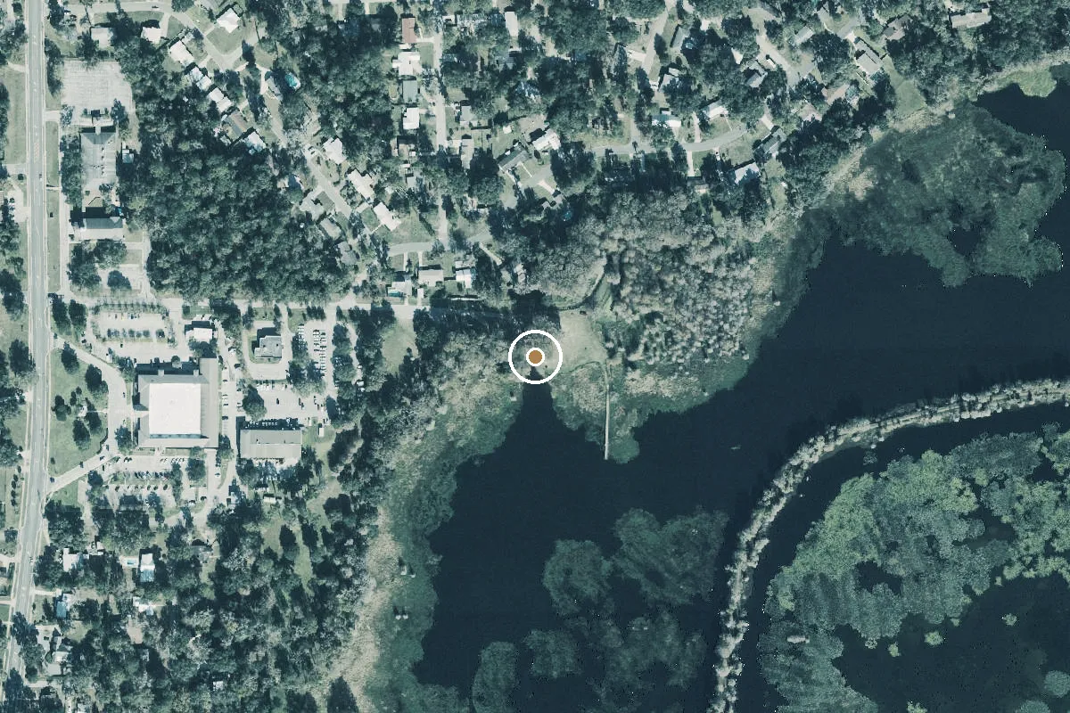 Aerial view of Alligator Lake North Fish Management Area (Lake City)