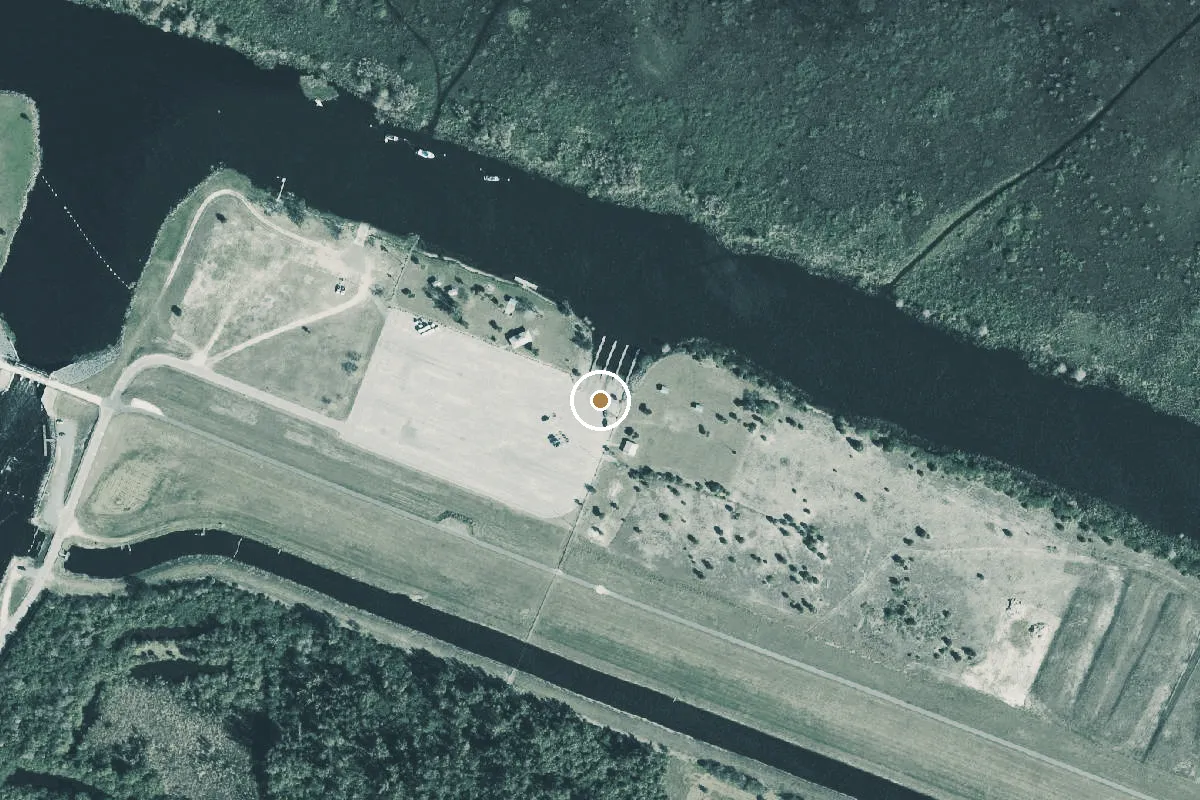 Aerial view of Alvin L. Ward Park - Lake Okeechobee Boat Ramp