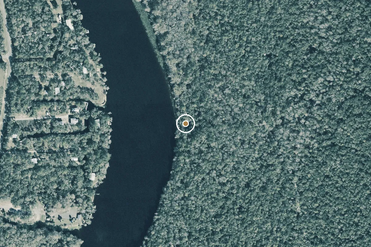 Aerial view of Andrews Wildlife Management Area Canoe Launch