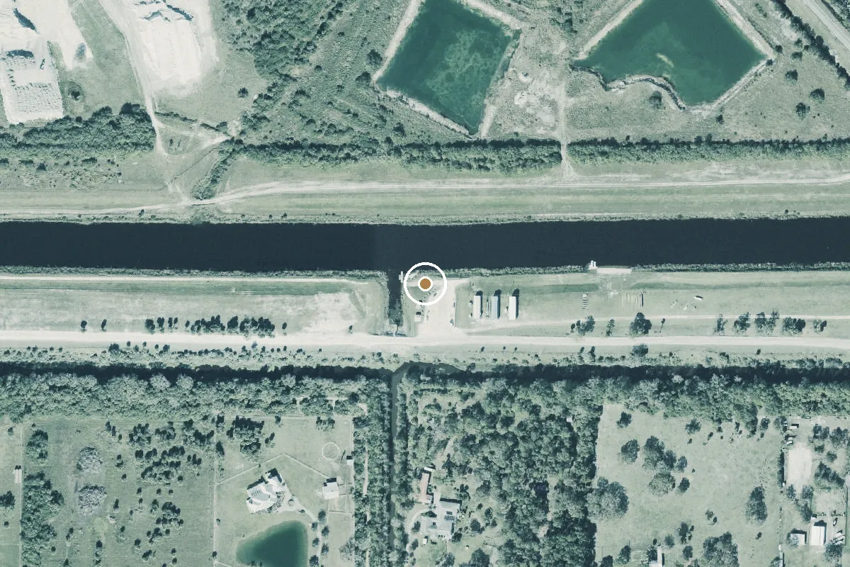 Aerial view of Babcock Boat Ramp on Canal 54