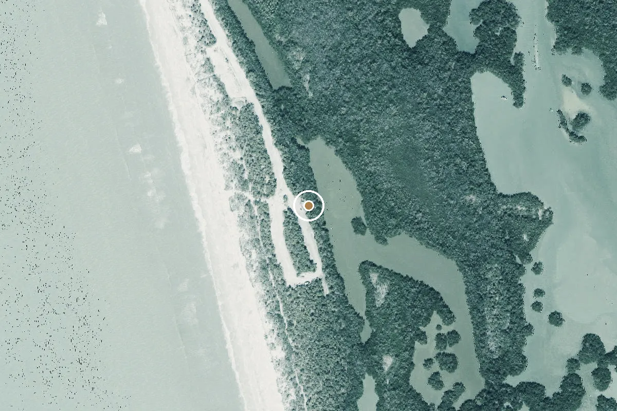 Aerial view of Barefoot Beach Preserve & Park Canoe/Kayak Launch
