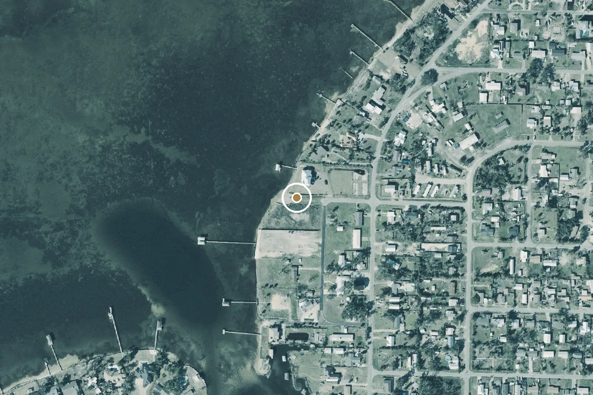 Aerial view of Bay County 26th Street Park Paddlecraft Access