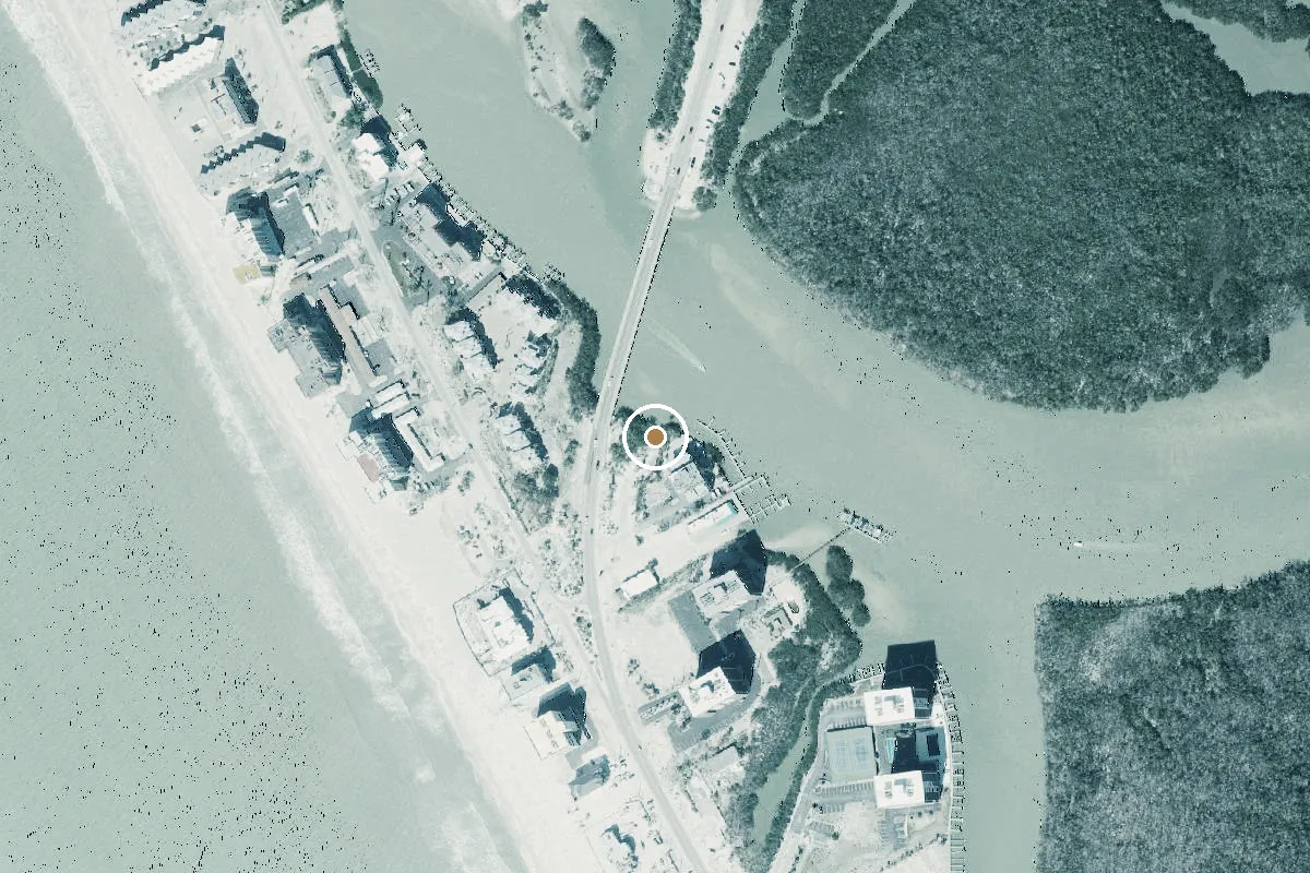 Aerial view of Bay Park North Primitive Boat Ramp (Limited Parking)