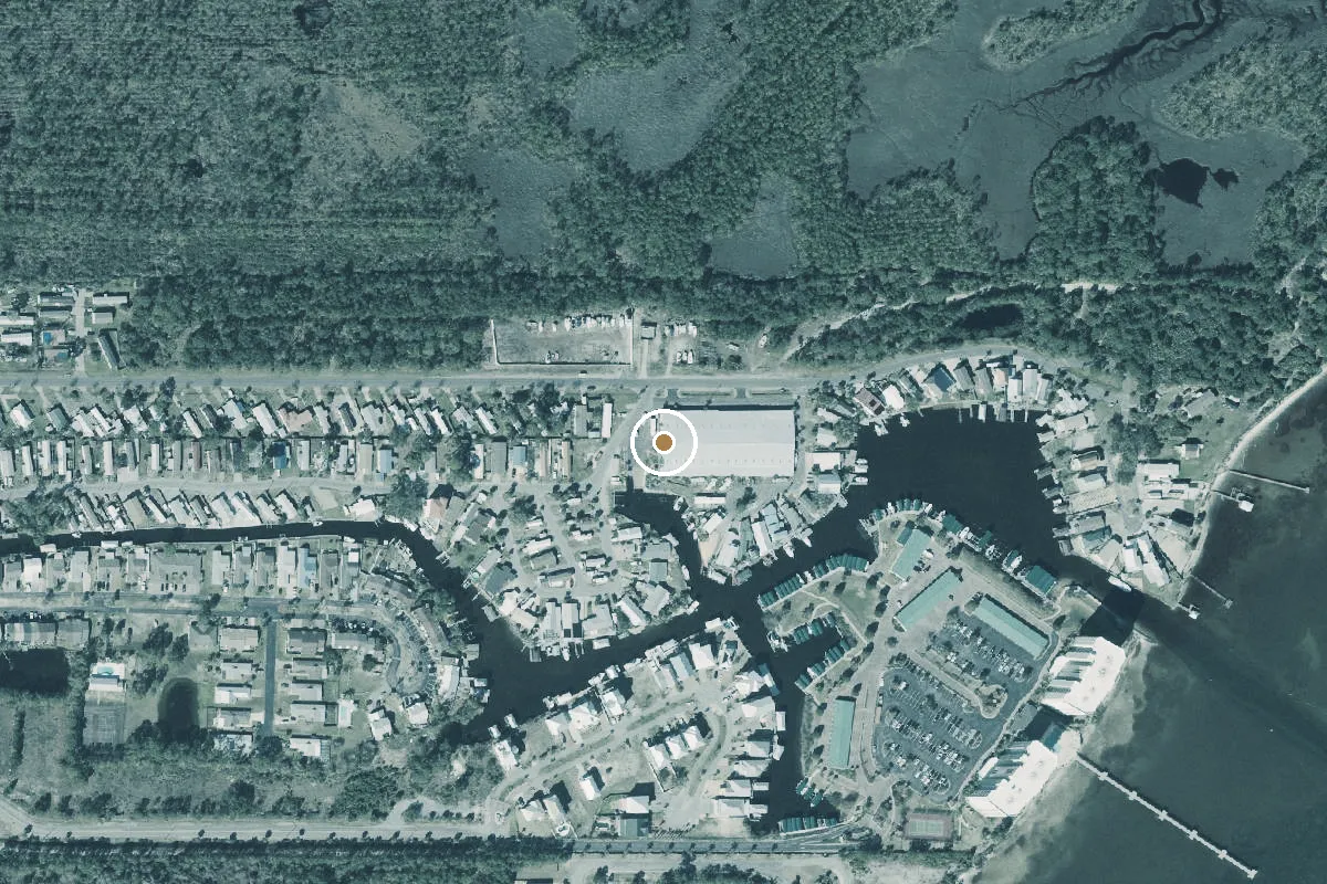 Aerial view of Bayside Marina of Panama City Beach