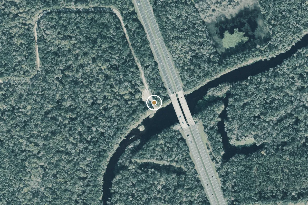 Aerial view of Bible Camp Road Public Boat Ramp