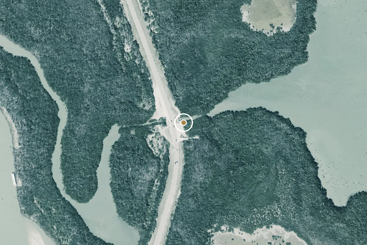 Aerial view of Big Hickory Island Water Tower - Bay Side Kayak Access