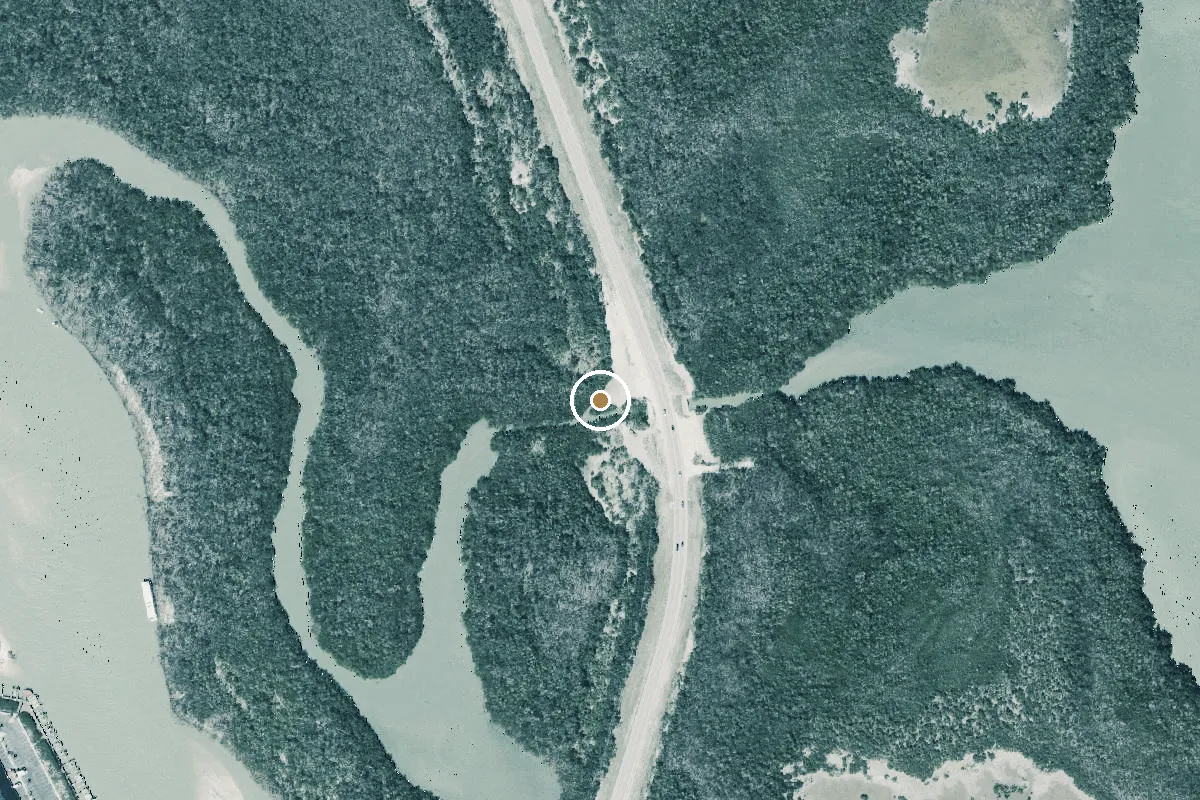 Aerial view of Big Hickory Island Water Tower - Gulf Side Kayak Access