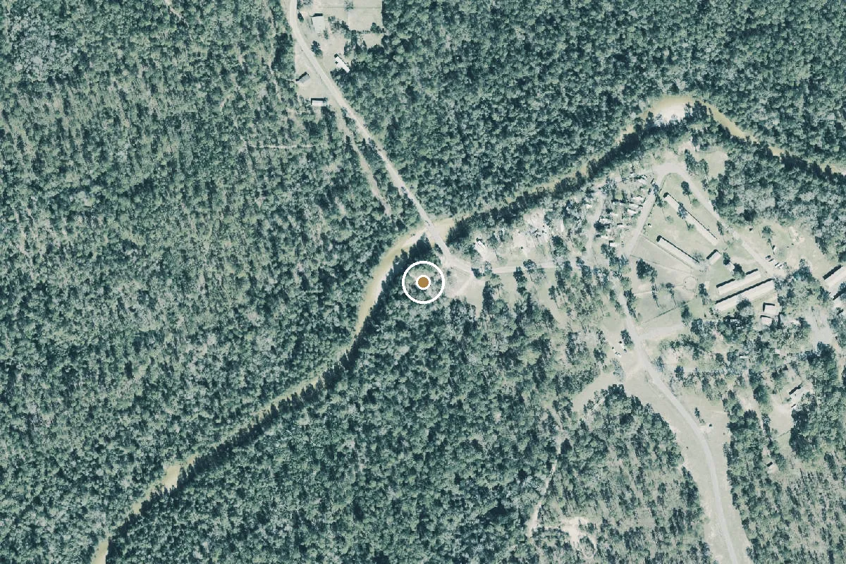 Aerial view of Blackwater River State Forest - Coldwater Creek Recreation Area Canoe Access