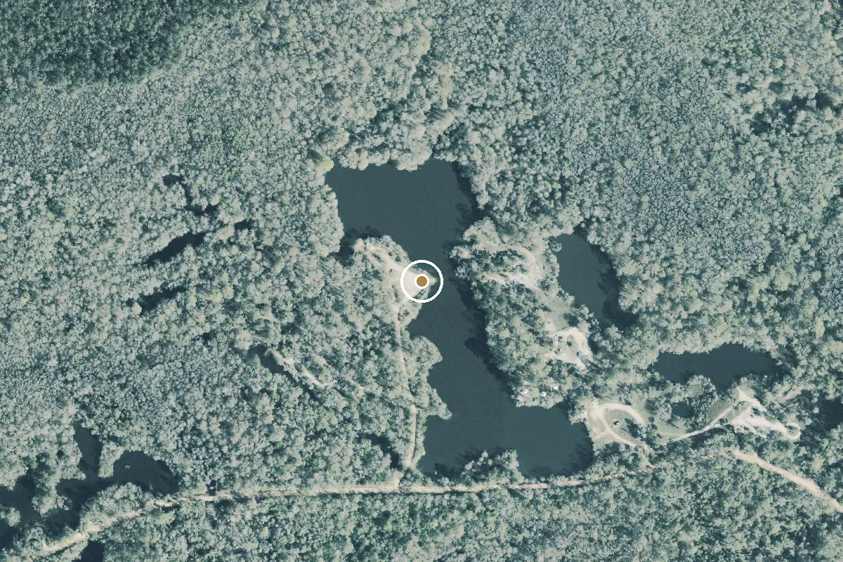 Aerial view of Bluff Springs Recreation Area - Lake Canoe Access #2A