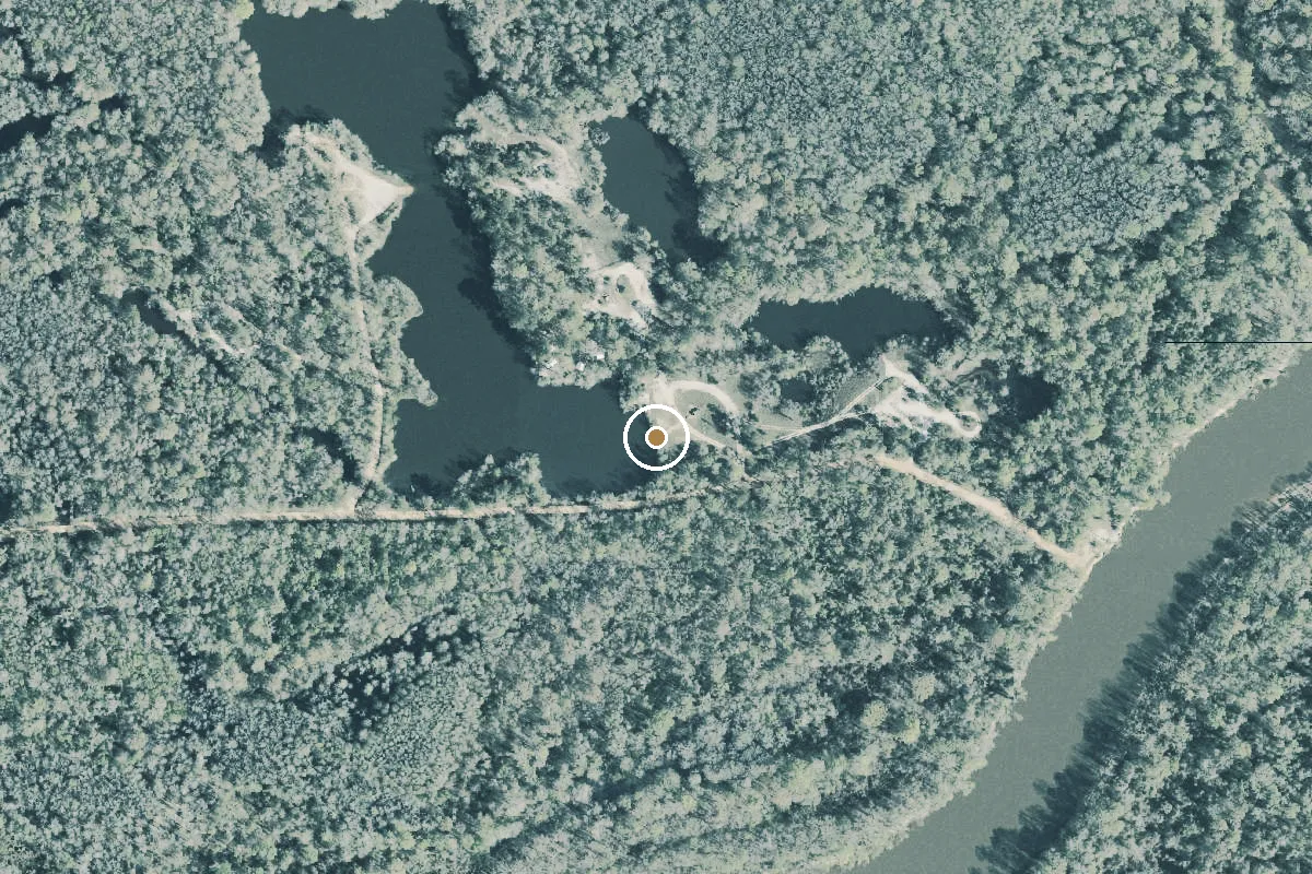 Aerial view of Bluff Springs Recreation Area - Lake Canoe Access #2B