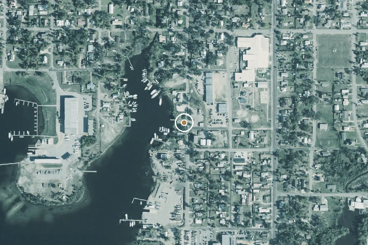 Aerial view of Bob George Park Public Boat Ramp
