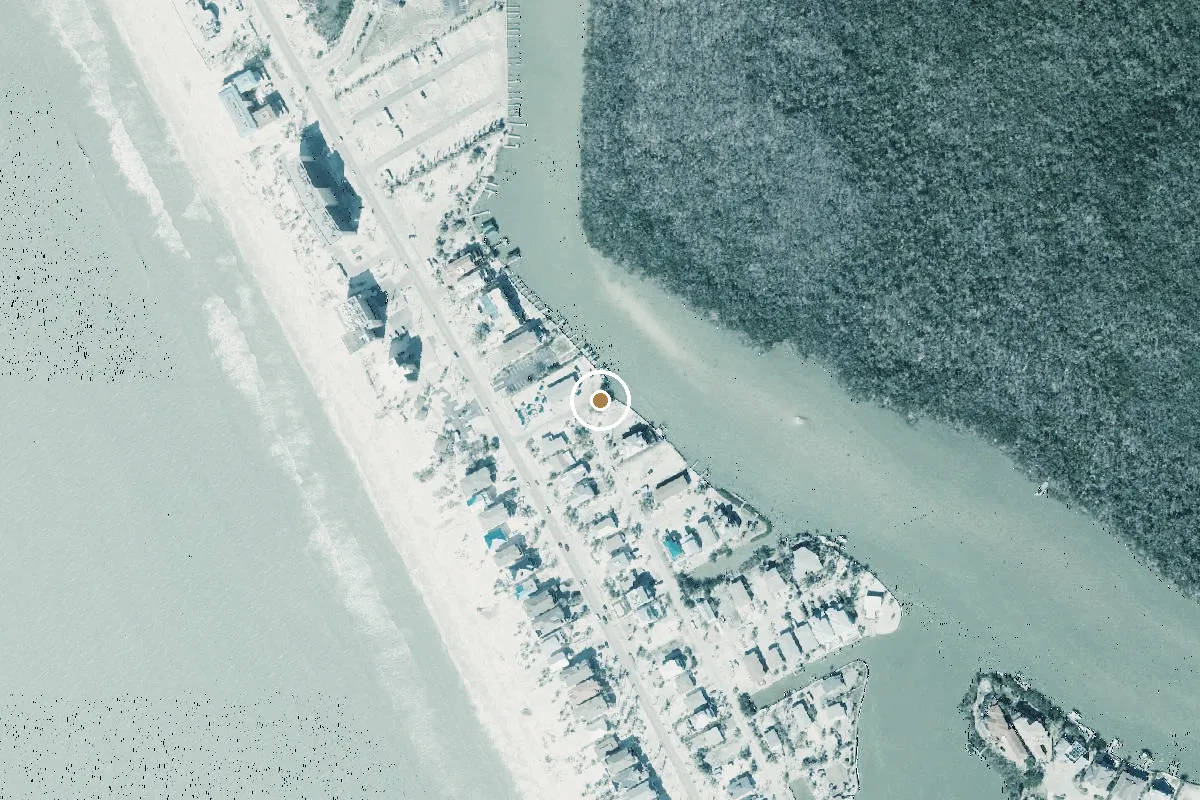 Aerial view of Bonita Beach - Melody Lane Right of Way (Not Recommended - No Parking)