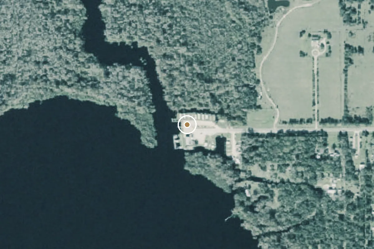 Aerial view of Bull Creek Campround & Public Boat Ramp