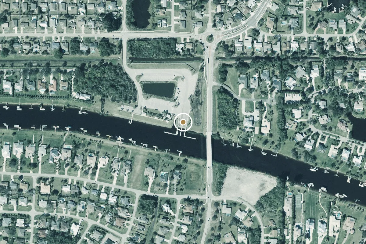 Aerial view of C-24 Canal Park Boat Ramp - Port St. Lucie