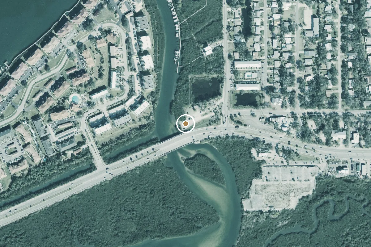 Aerial view of Callalisa Park Canoe/Kayak Beach