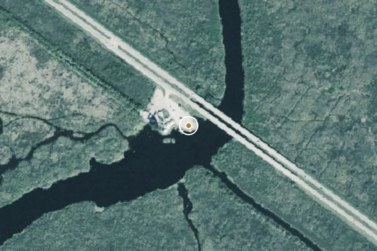 Aerial view of Camp Holly Fishing & Airboats