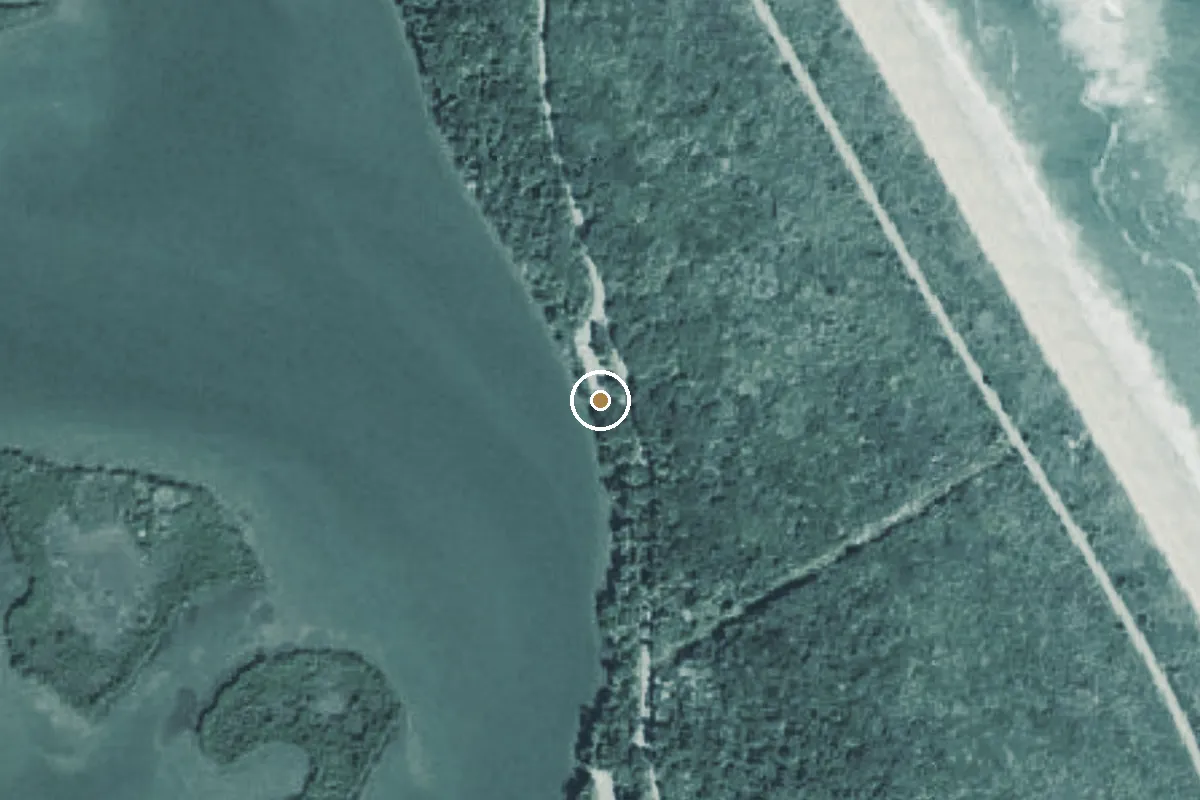 Aerial view of Canaveral National Seashore - Eldora Parking Lot #6 Kayak Access