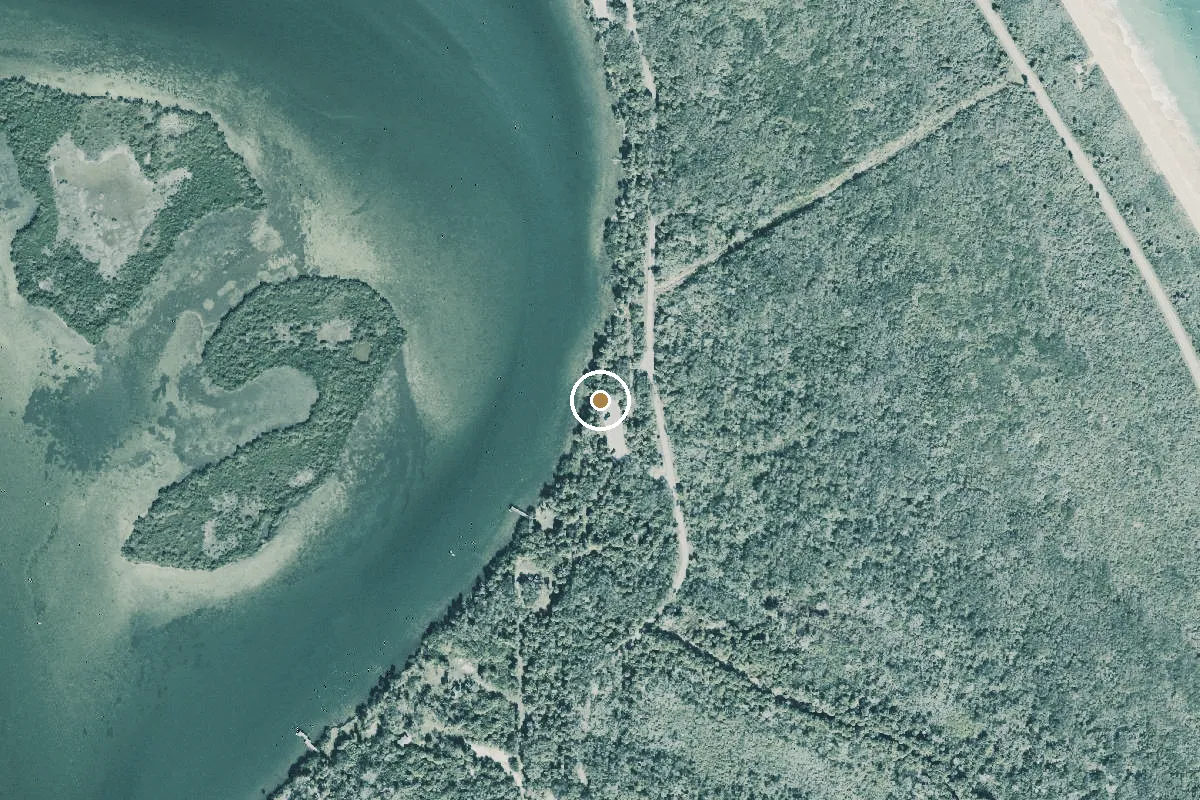Aerial view of Canaveral National Seashore - Eldora Parking Lot #7 Kayak Access