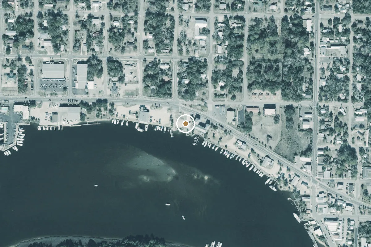 Aerial view of Carrabelle 4th Street Boat Ramp