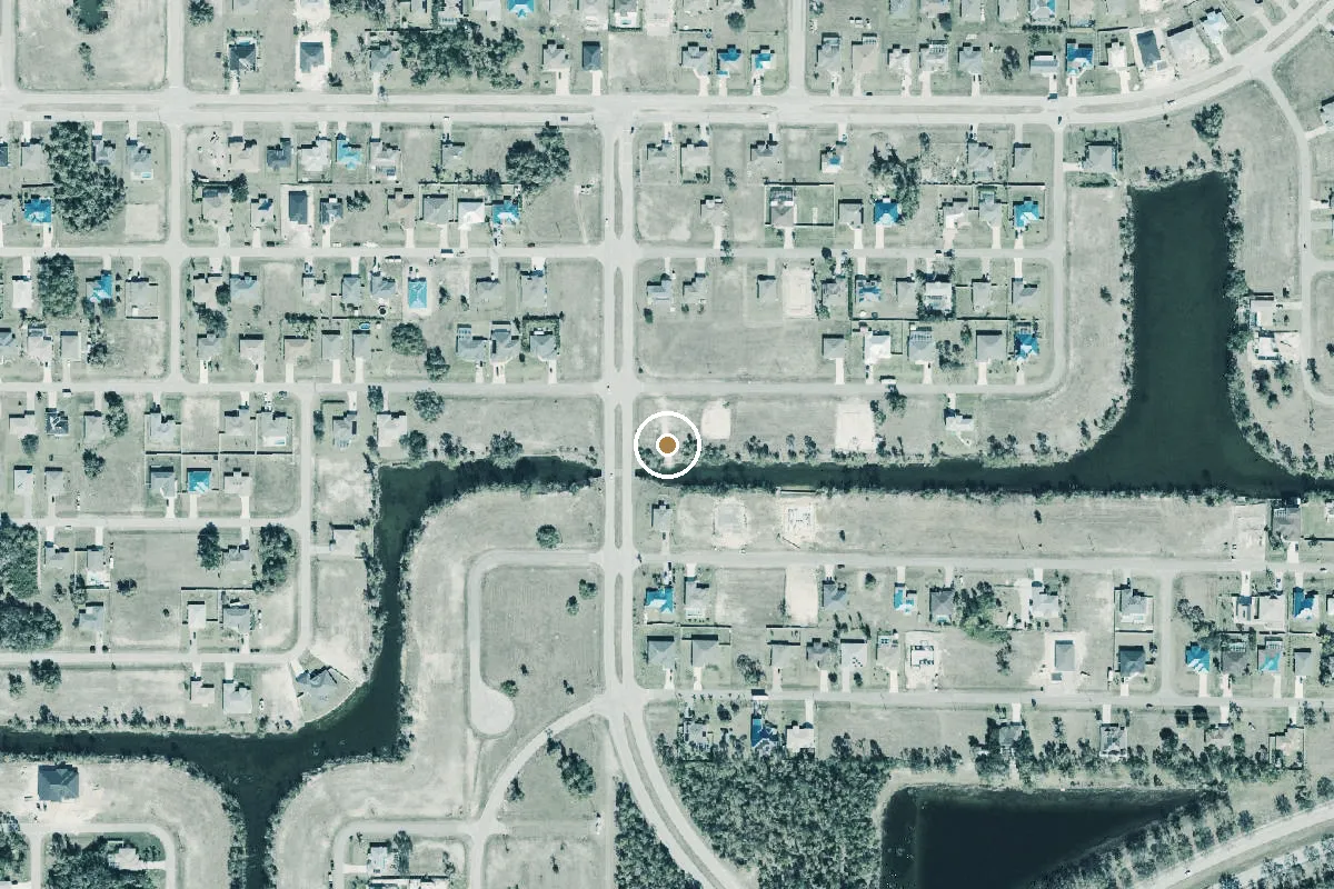 Aerial view of City of Cape Coral - Primitive Boat Ramp - 1624 NE 33rd Lane
