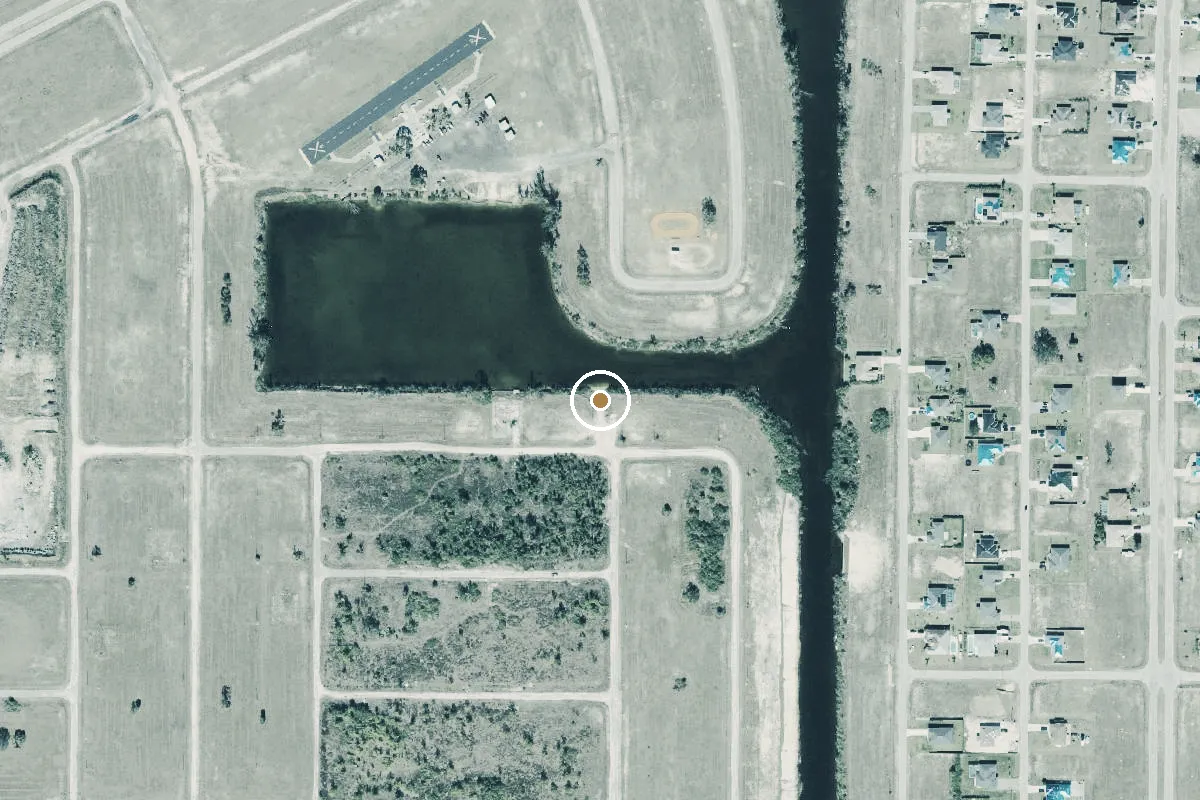Aerial view of City of Cape Coral - Primitive Boat Ramp - 921 NW 27th Street