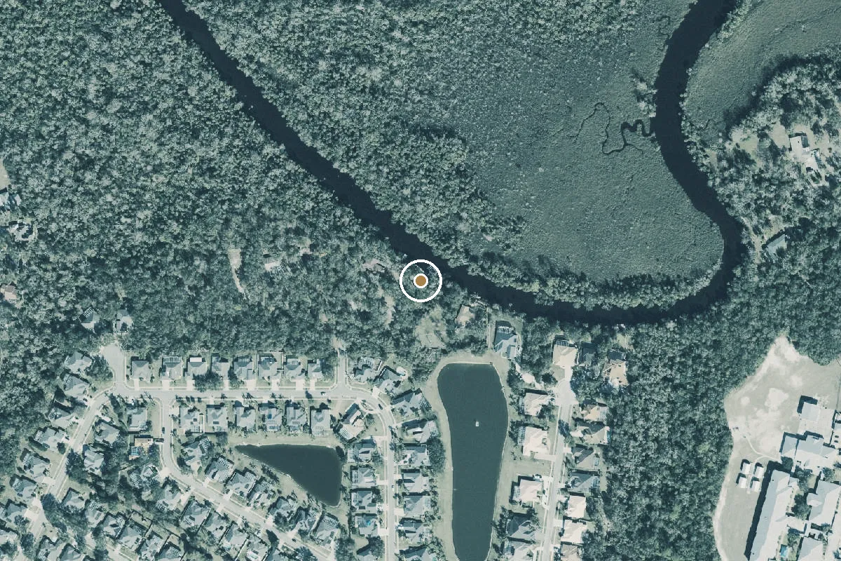 Aerial view of City of Port Orange - Russel Property - Kayak Docks