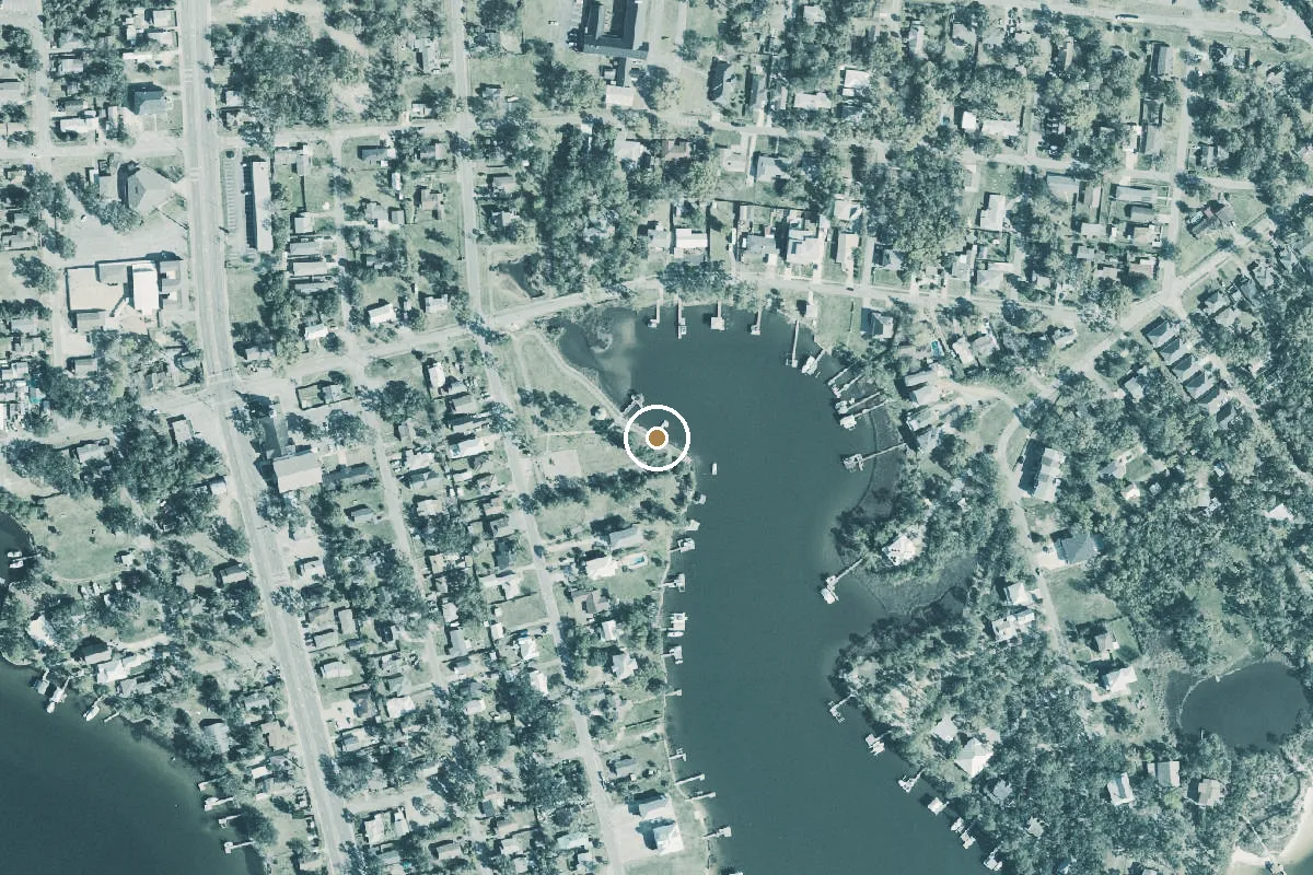 Aerial view of Civitan Park Paddlecraft Launch