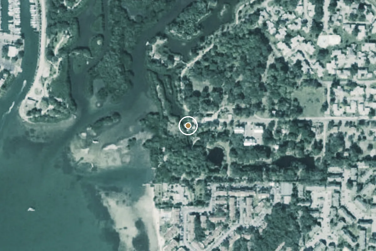 Aerial view of Clam Bayou Nature Park - 34th Avenue Paddlecraft Launch Dock