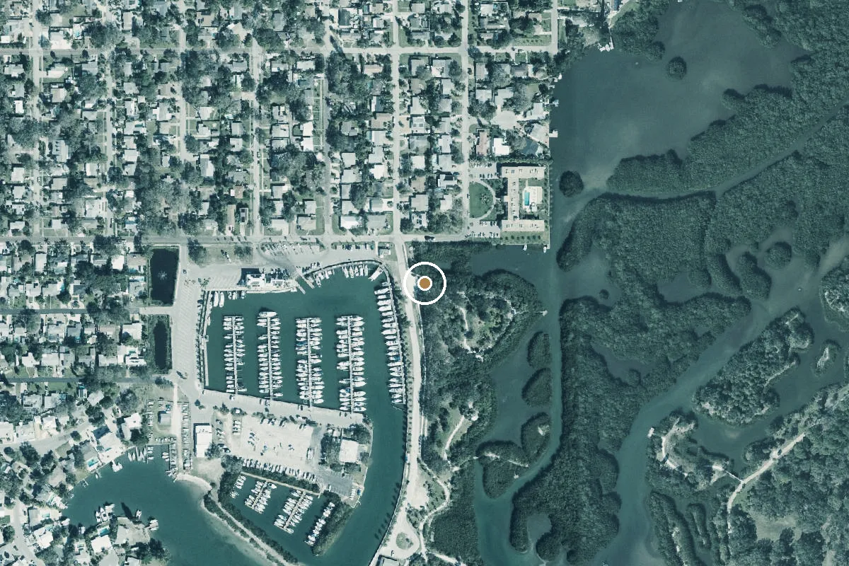 Aerial view of Clam Bayou Nature Park - Miriam Street Paddlecraft Launch