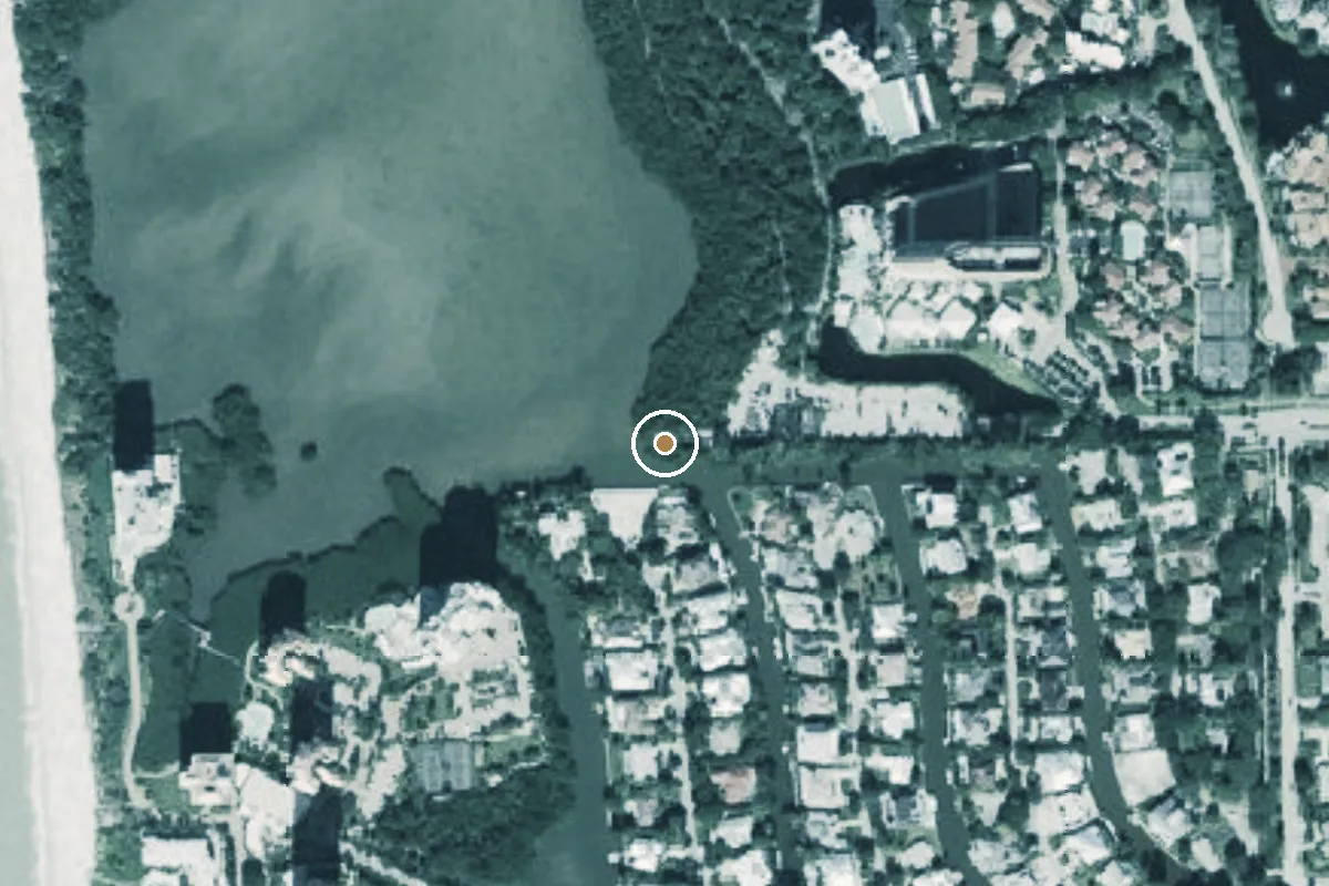 Aerial view of Clam Pass Park Canoe/Kayak Launch Site