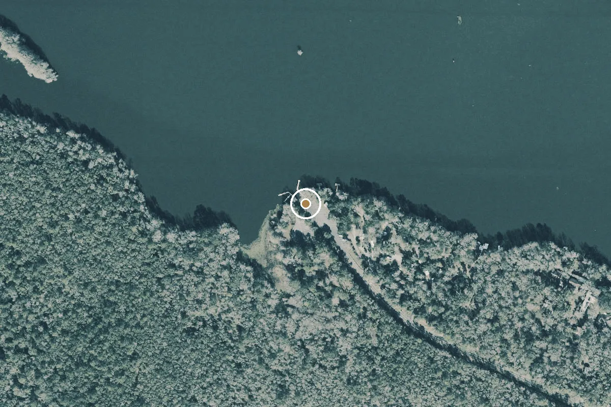 Aerial view of Coe Landing