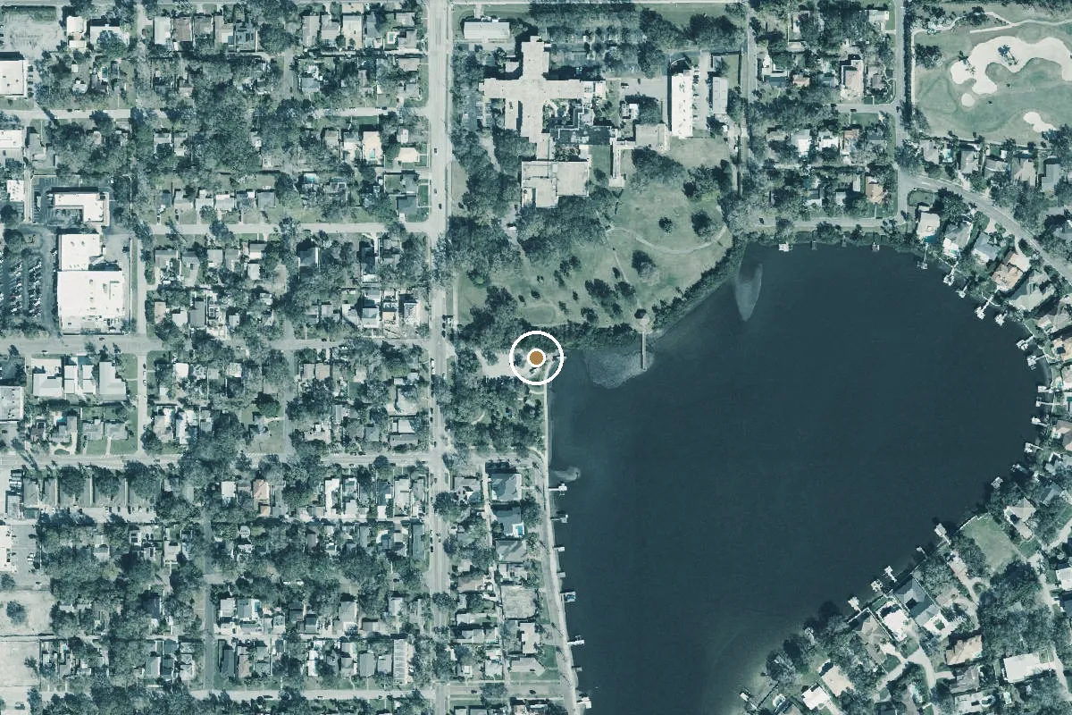Aerial view of Coffee Pot Bayou Public Boat Ramp (Small Boats)
