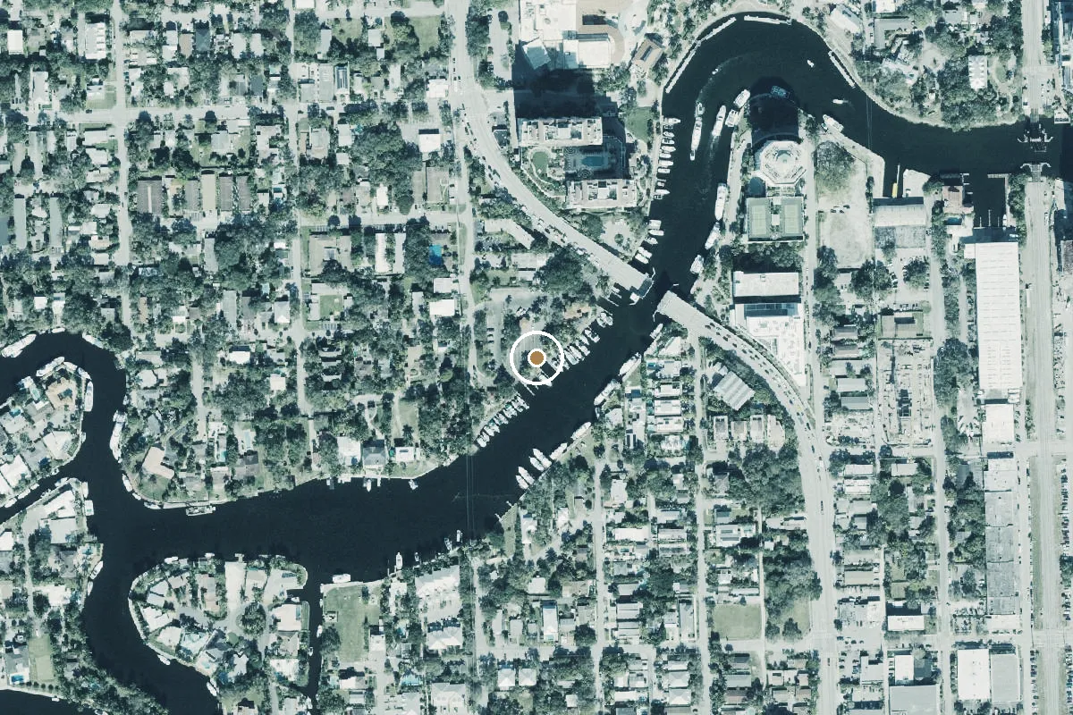 Aerial view of Cooleys Landing Public Boat Ramp