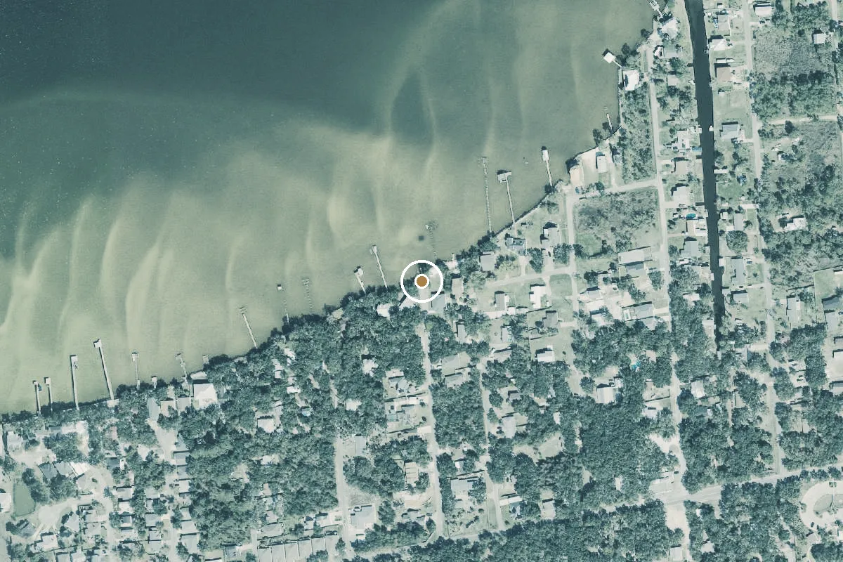 Aerial view of Coronada Boulevard Small Craft Launch (NO PARKING)