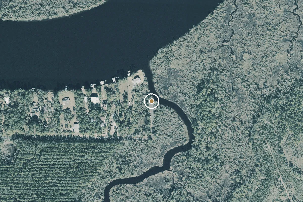 Aerial view of Cow Creek Boat Ramp (Ochlockonee River)