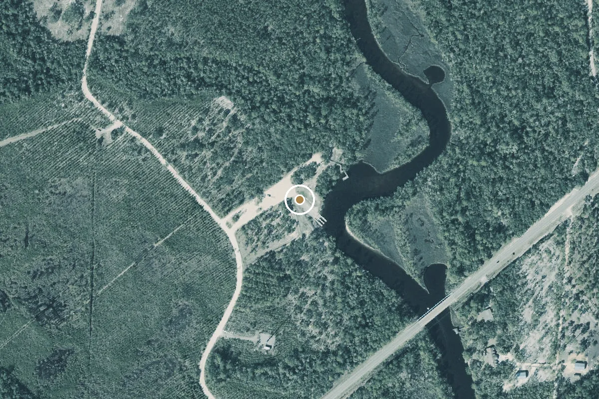 Aerial view of Crooked Creek Boat Ramp