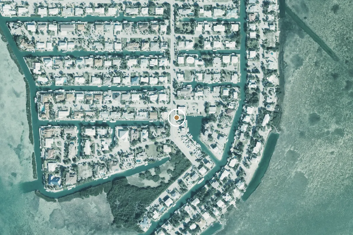 Aerial view of Cudjoe Gardens Marina And Dive Center (No Onsite Parking for Trailers)