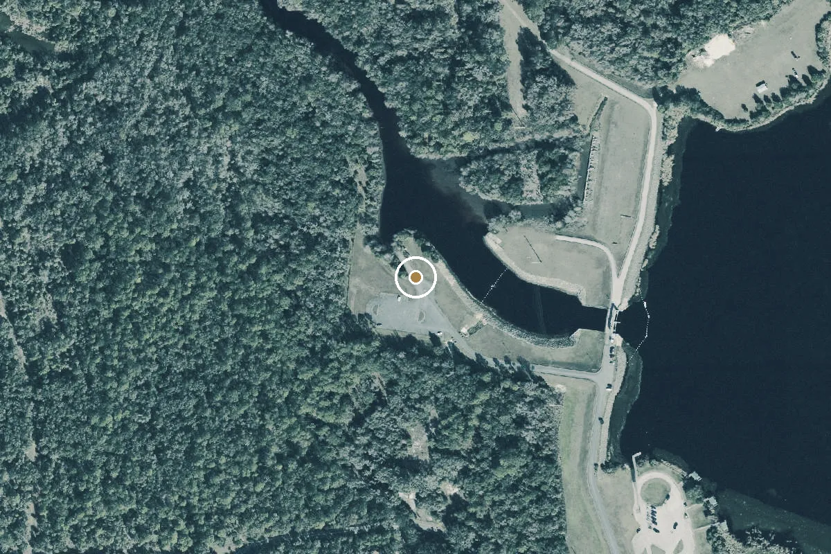Aerial view of Dessie Smith Prescott Memorial Inglis Dam Recreation Area - Withlacoochee River/Barge Canal Boat Ramp