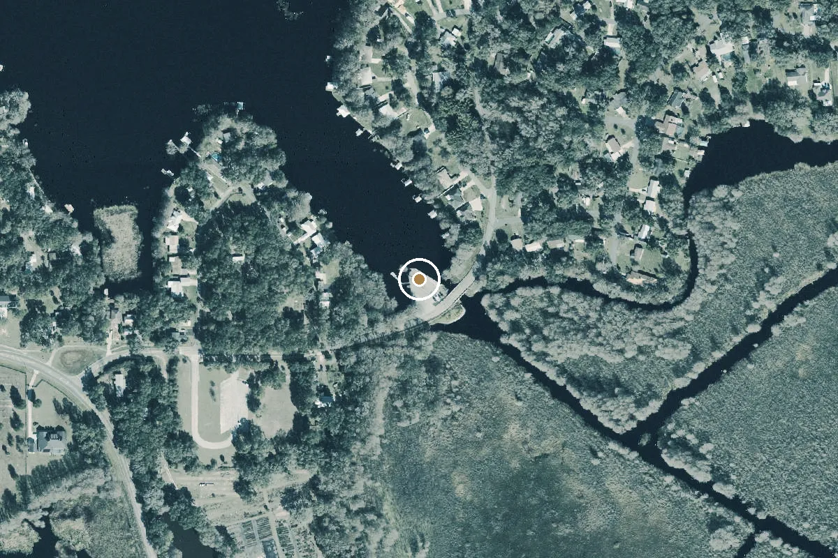 Aerial view of Duval Island Public Boat Ramp