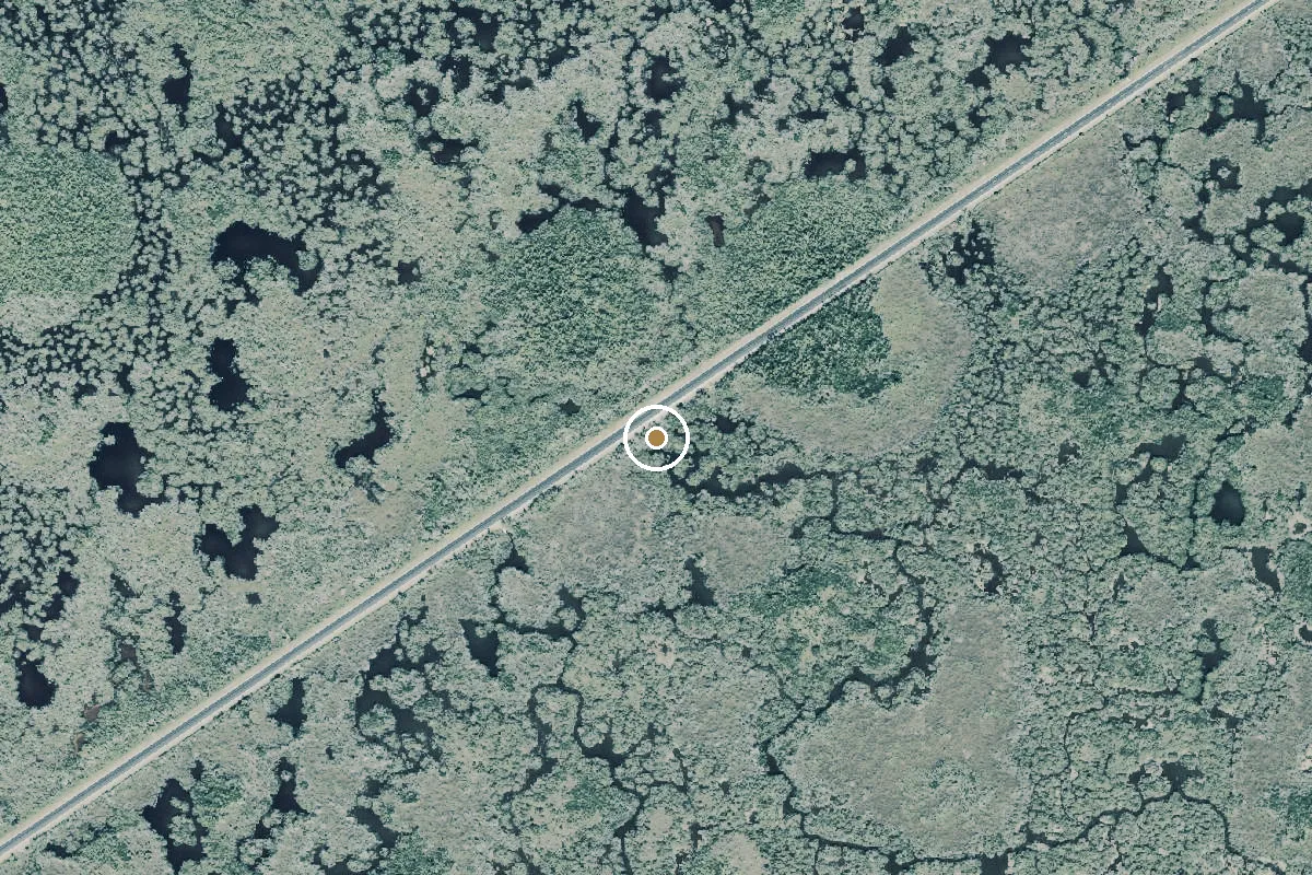 Aerial view of Everglades National Park - Noble Hammock Canoe Trail Put-In