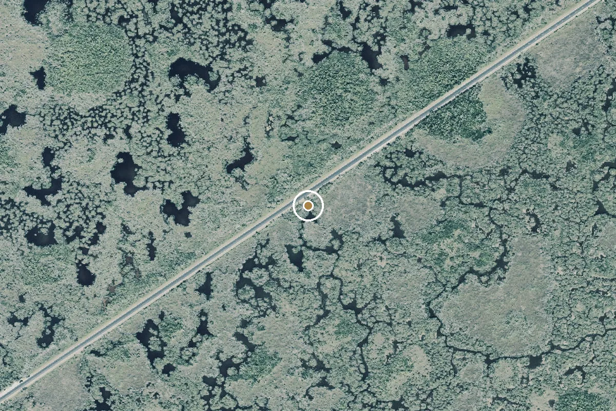 Aerial view of Everglades National Park - Noble Hammock Canoe Trail Take-Out