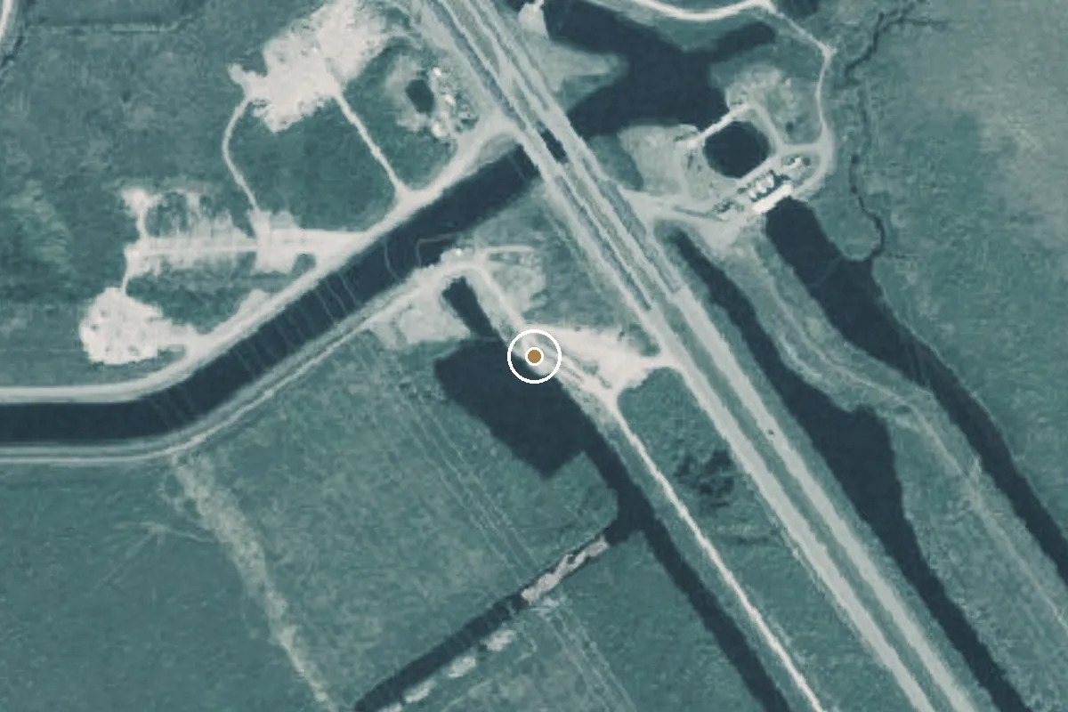 Aerial view of Everglades WMA - Highway 27 (Mile 47.3) - Johnnie's Bass Hole