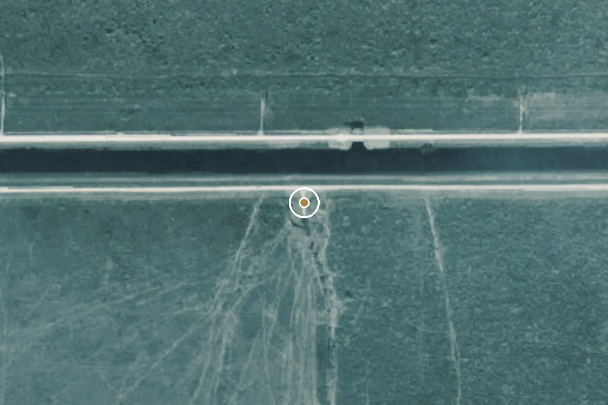 Aerial view of Everglades WMA - Levee 5 Airboat/Buggy Ramp at 07 Miles (#020)