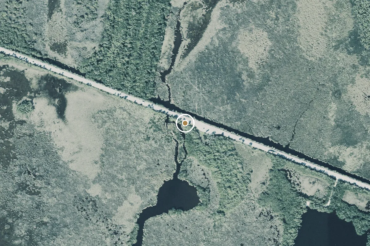 Aerial view of Fakahatchee Strand Preserve State Park - East River DOT Wayside Park