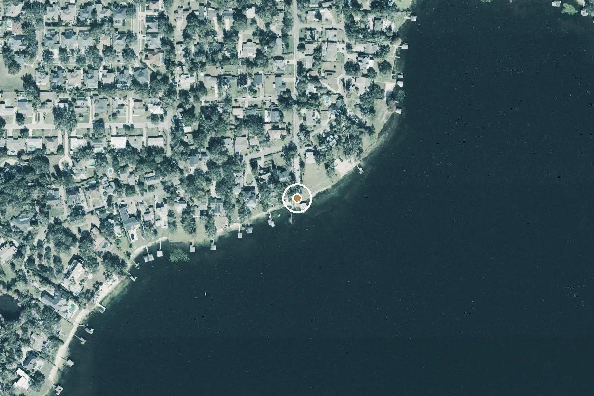 Aerial view of Fern Creek Public Boat Ramp