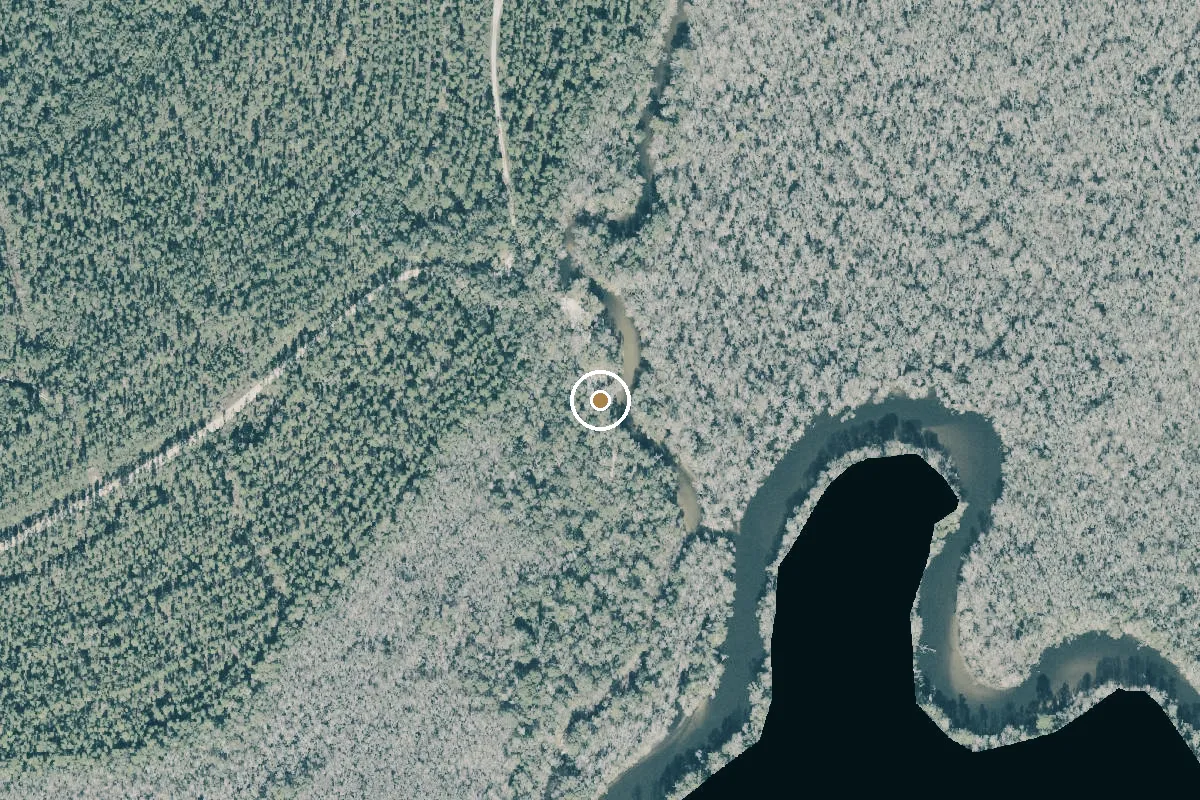 Aerial view of Fisher Old Mill Road Boat Ramp (Small Boats)