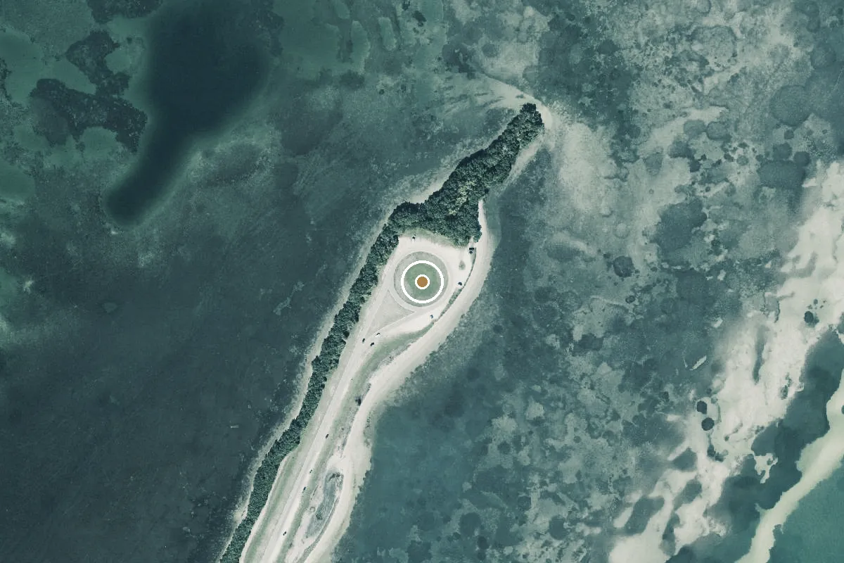 Aerial view of Fort Desoto Park - East Beach Paddlecraft Access