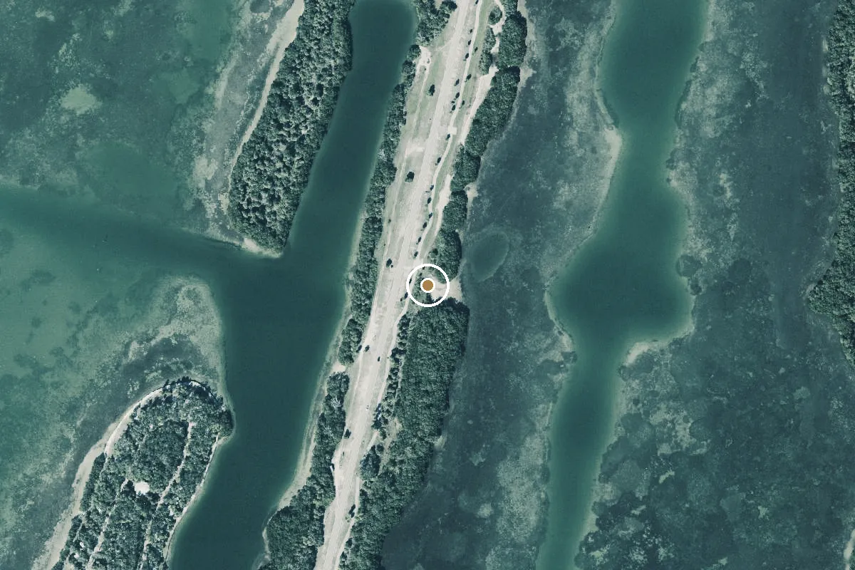 Aerial view of Fort Desoto Park - Madelaine Key Paddlecraft Access - South