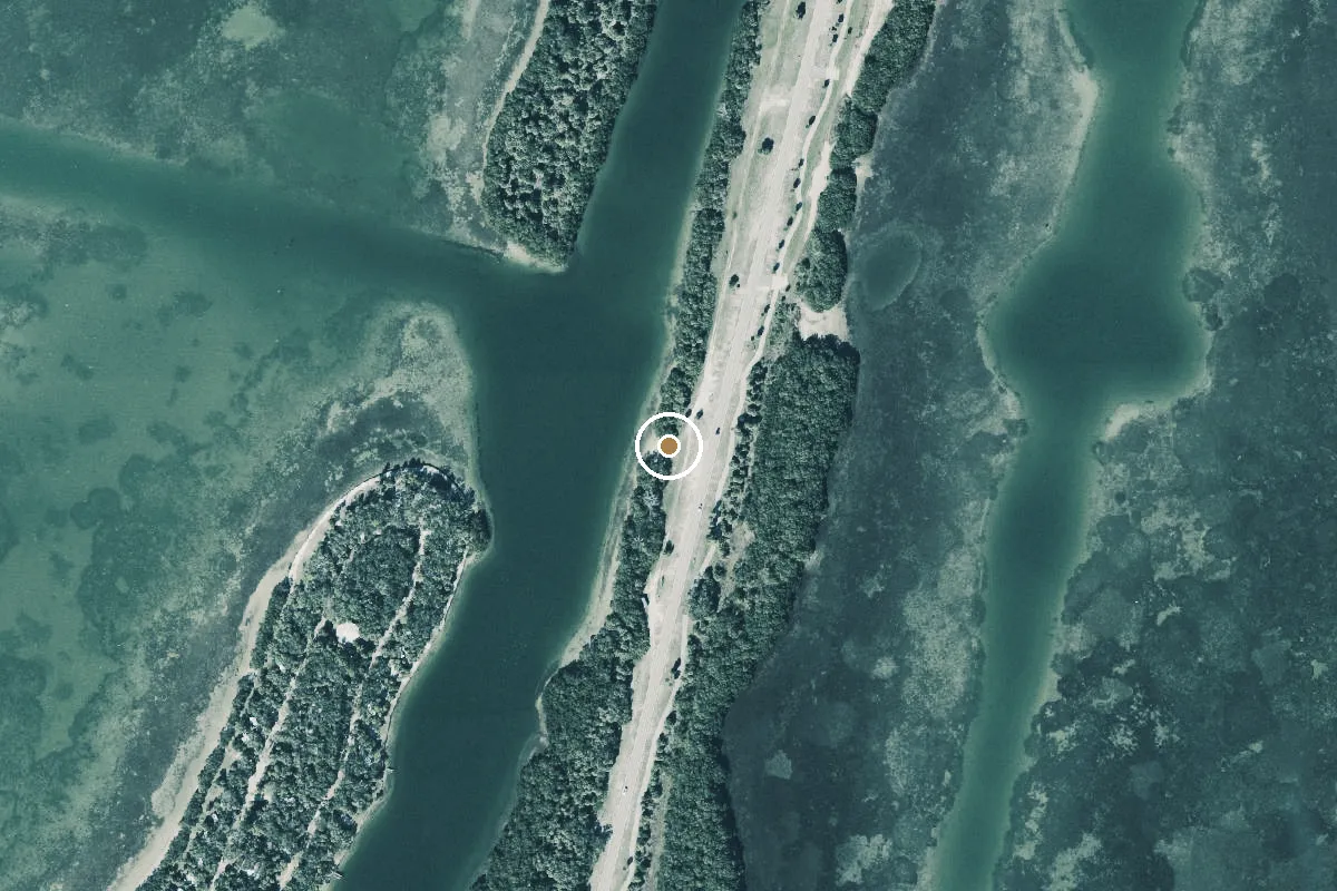 Aerial view of Fort Desoto Park - Madelaine Key Paddlecraft Access - West